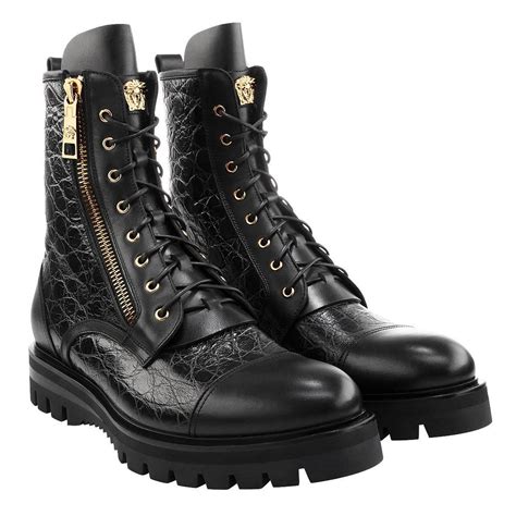 men's versace leather boots|Versace men boots for men.